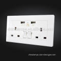 Hot selling new Design American type wall double socket with double USB port Wall Socket power outlet for wall